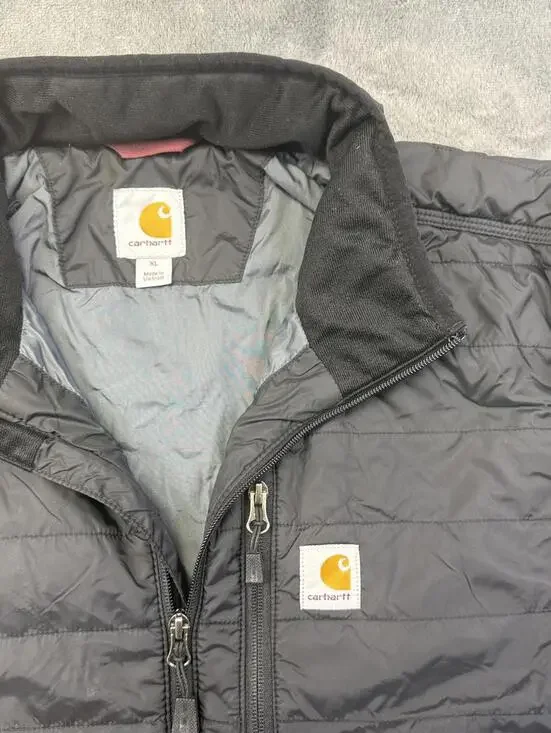 Carhartt Men's XL Black Quilted Puffer Jacket - Picture 3 of 7